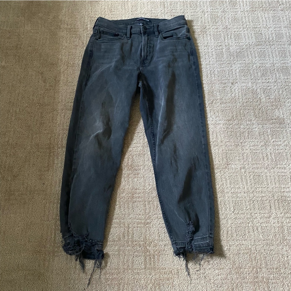 {Calvin Klein Jeans} Distressed Ankle Jeans | Grey ~ Size 26